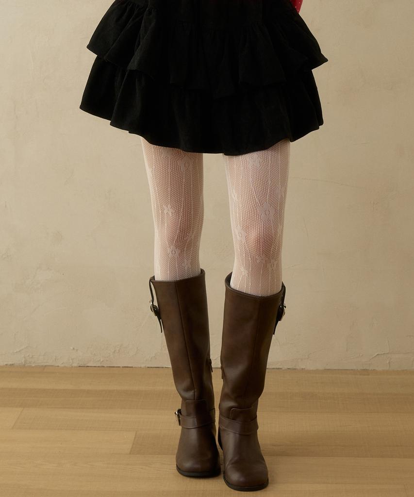 Pink Pineapple Basic Tiered Cordu Skirt_Black