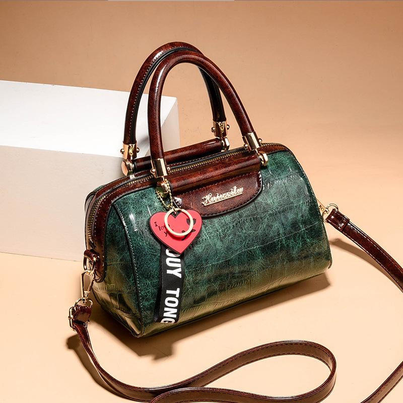 

Retro stone pattern pillow bag autumn and winter new women s handbag shoulder messenger bag зелёный