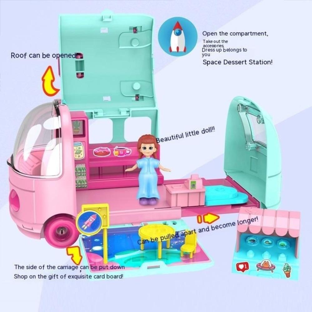 Multi-scene Space Car Parent-child Dessert Kitchen Set New Interactive Toys  Children Gift