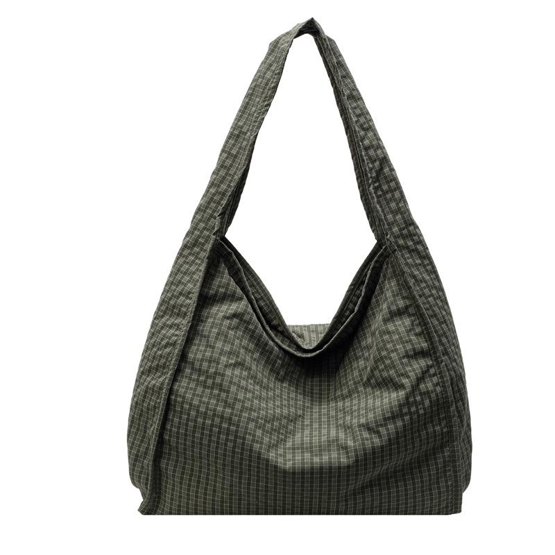 Waffle bag bag women's lazy style fashion shoulder bag large capacity leisure commuter tote bag