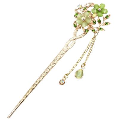 Miaomyao Single Hair Ornament for Japanese and Antique Cherry Blossom Pink Hair Miaomyao Hairpin, Clothing, Tomesode, Kimono, Yukata, Flower, Gold,