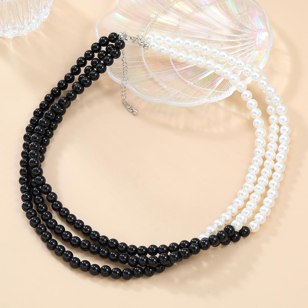 Multi-layer Imitation Pearl Necklace Exaggerated European and American Neckwear Women's Elegant Banquet Bridal Accessories Necklace