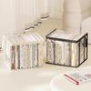 Book Storage Bag Transparent Visible With Zipper Handle Organizer Bag Multifunctional Dustproof Large Capacity Moisture