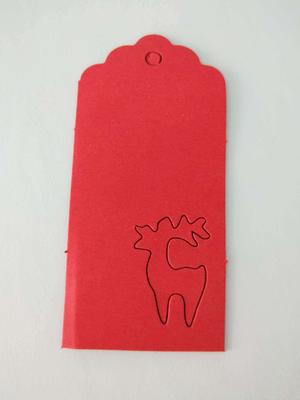 In-Stock Elk & Snowflake Kraft Paper Hang Tag for Christmas Gifts