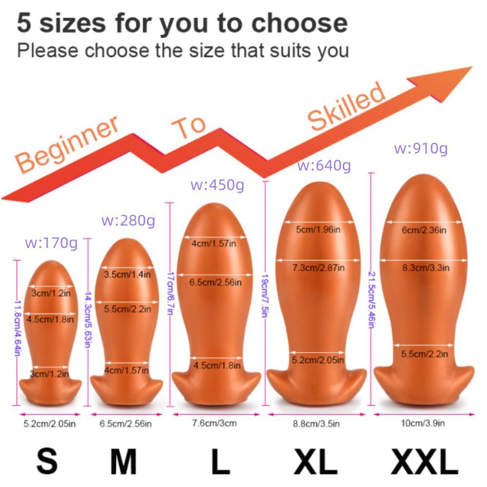 Silicone Dragon Egg Anal Plug Large Prostate Massager Soft Rear Court Training Dilator Adult Sex Toy