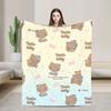 Hello Kitty Pink Plaid Blanket Fleece All Season   Multifunction Super Soft Throw Blanket for Home Travel Bedspread