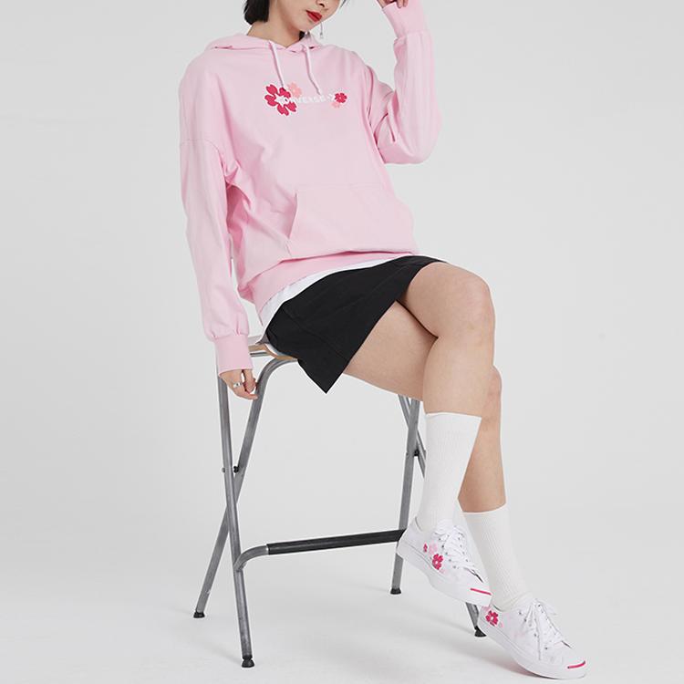 Converse Sweatshirts Women's Cherry Blossom Hooded Moderate Regular 10018477-A02