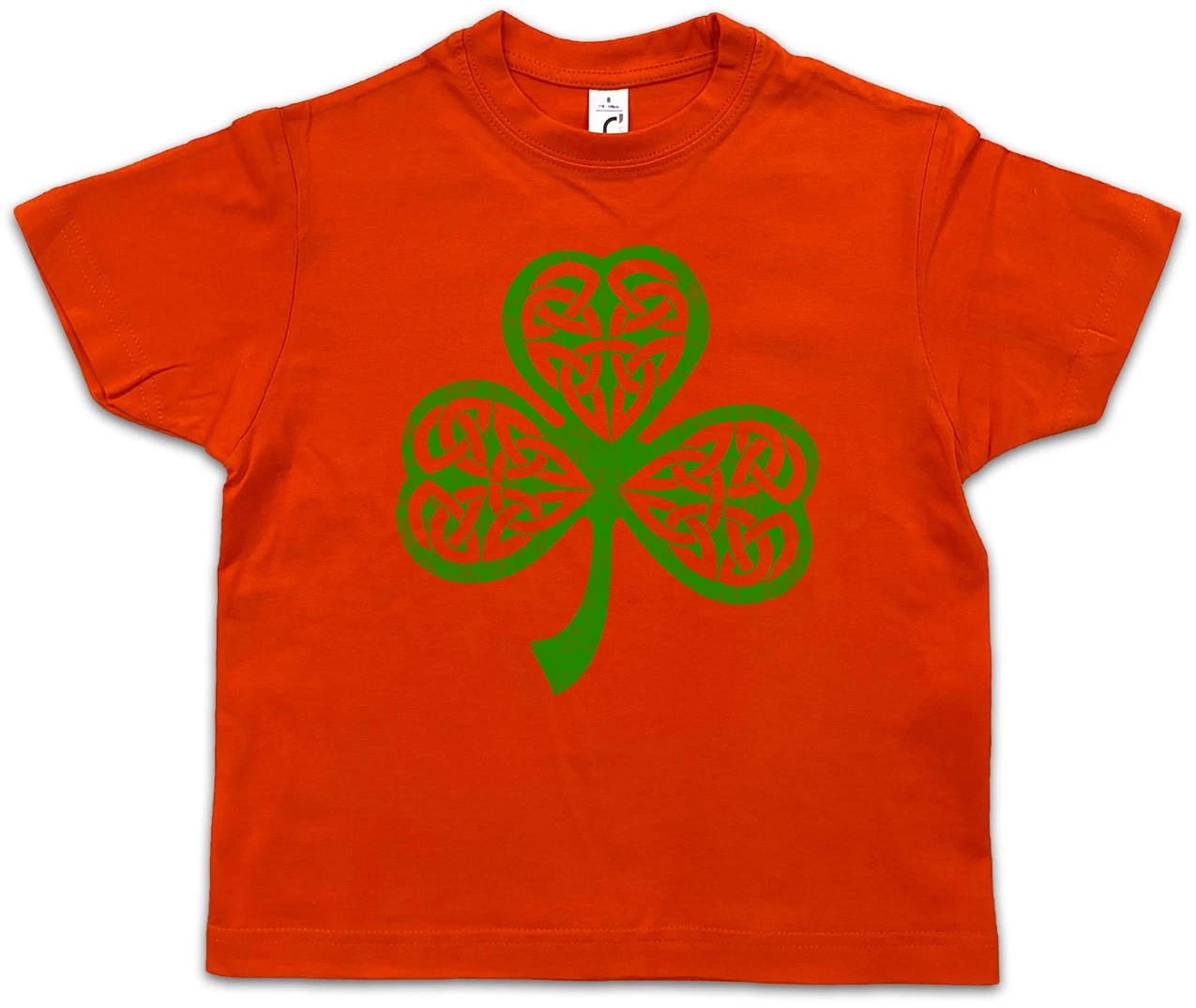 SHAMROCK IRISH KNOT II SWEATSHIRT Kids Boys T-Shirt Cloverleaf Ireland Runes 110