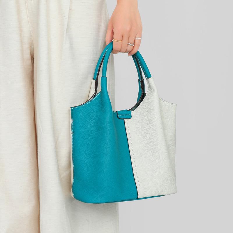 Simple Style Genuine Leather Single-shoulder Bag, Large Capacity Commuter Tote Bag, High-end and Fashionable Underarm Bag