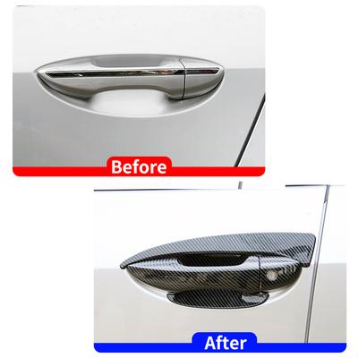 Für Toyota Corolla 2014-2018 Auto Außen Carbonfaser-Farbe Türgriffabdeckung Zierleiste und Türschalenkappe Kratzfestes Dekorationsaufkleber