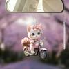Cat Hanging Ornament Car Rearview Mirror Pendant with Lanyard Easy To Hang Animal-Shaped Christmas Tree