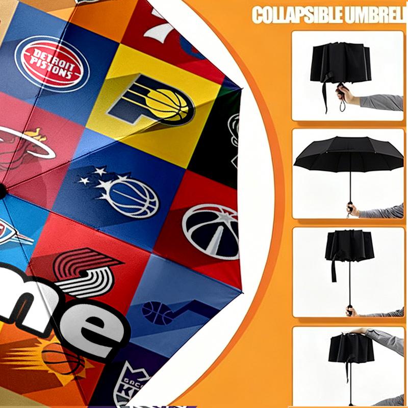 Custom Name Personalized basketball Print Umbrella, Auto Open Close, 8‑Rib Sturdy Frame, Commute Camping Hiking Use, Birthday Gift