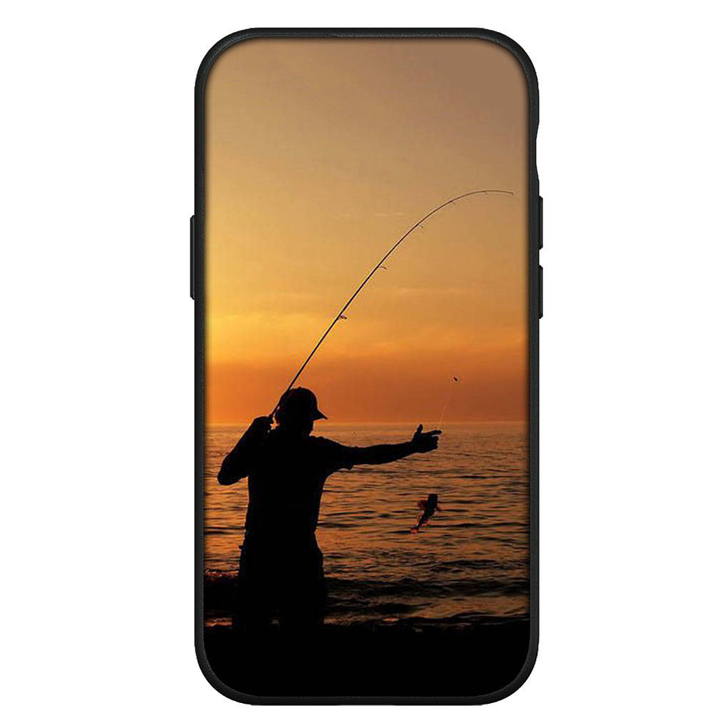 

для Samsung Galaxy S24 S23 iPhone 16 15 14 Xiaomi Redmi Note 13 12 11 Plus 9 Pro Max X XR Phone Case Fly Trout Carp Fishing Rod Fish OPPO Huawei Cover for Redmi Note 12 Pro 5G оленевий