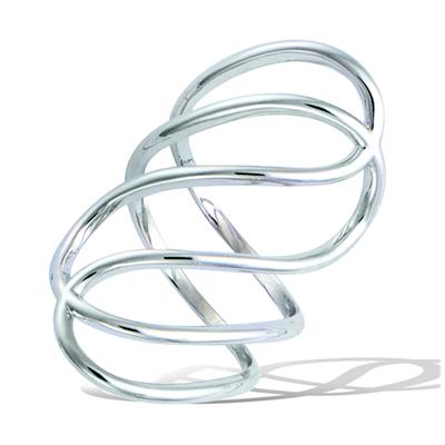 Silberring 'Choreographie' silbrig - 20x19 mm