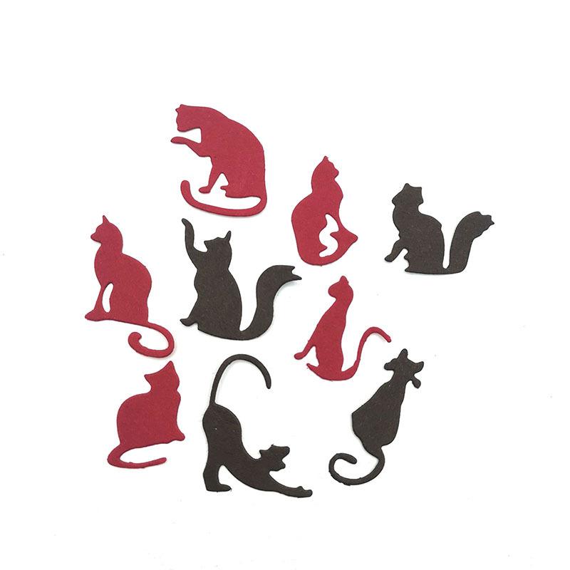 Katze Kätzchen Stanzformen Metall Schablone DIY Scrapbooking Album Papier Karte Prägung Handwerk Dekor Kunst Gestanztes Tier