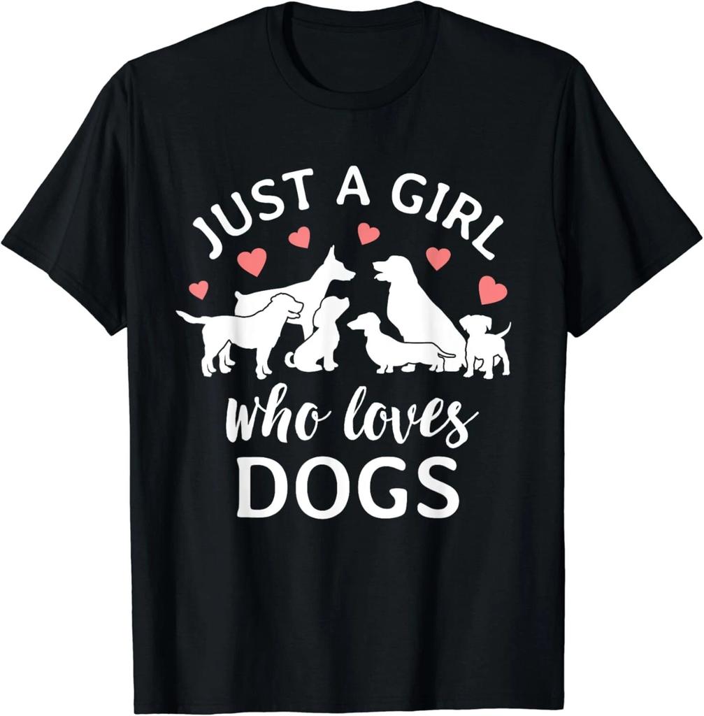Nur ein Mädchen, das Hunde liebt Süßes Hundemama Geschenk Unisex T-Shirt