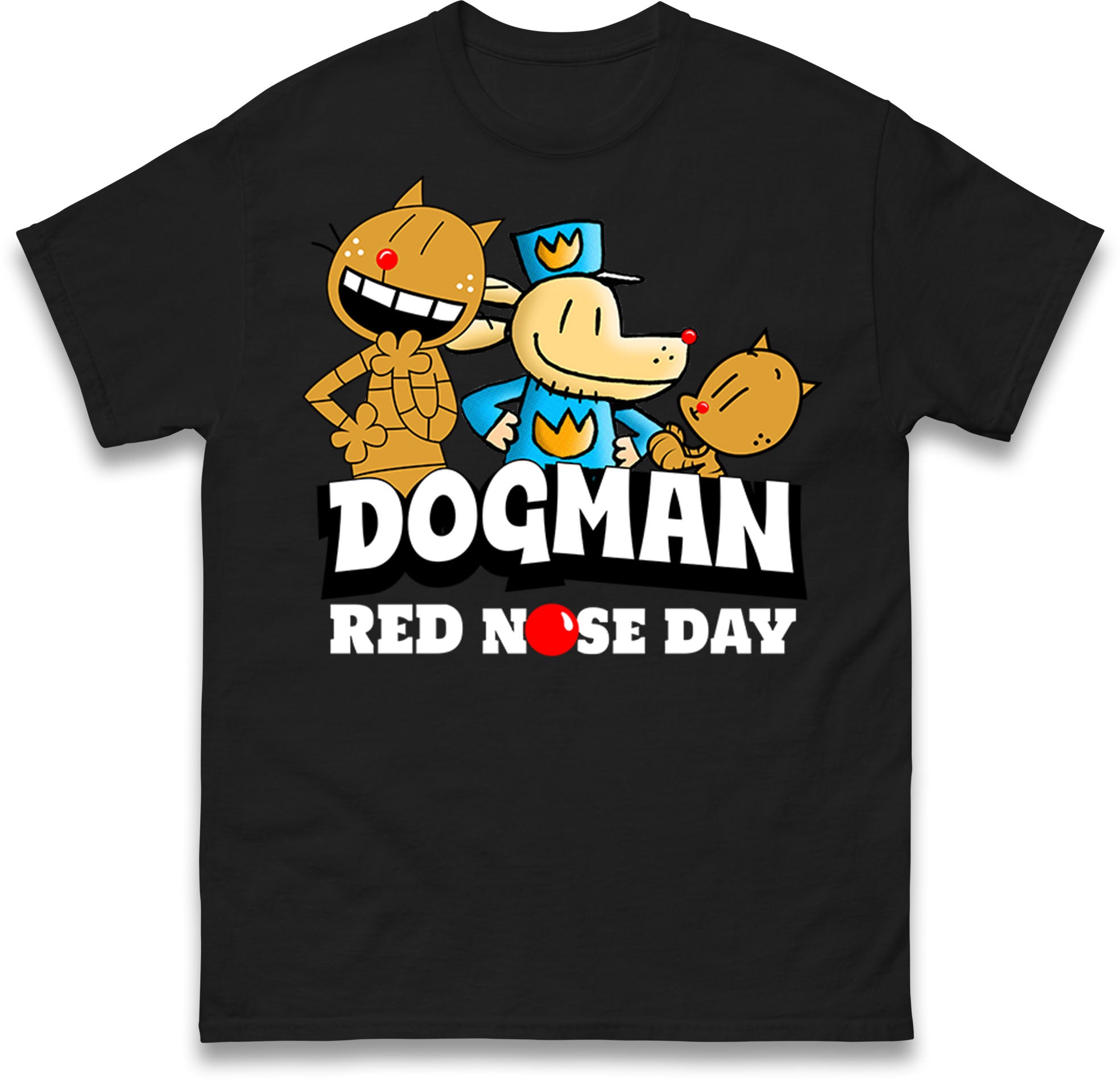 Dog Man Red Nose Day kids T Shirt 100