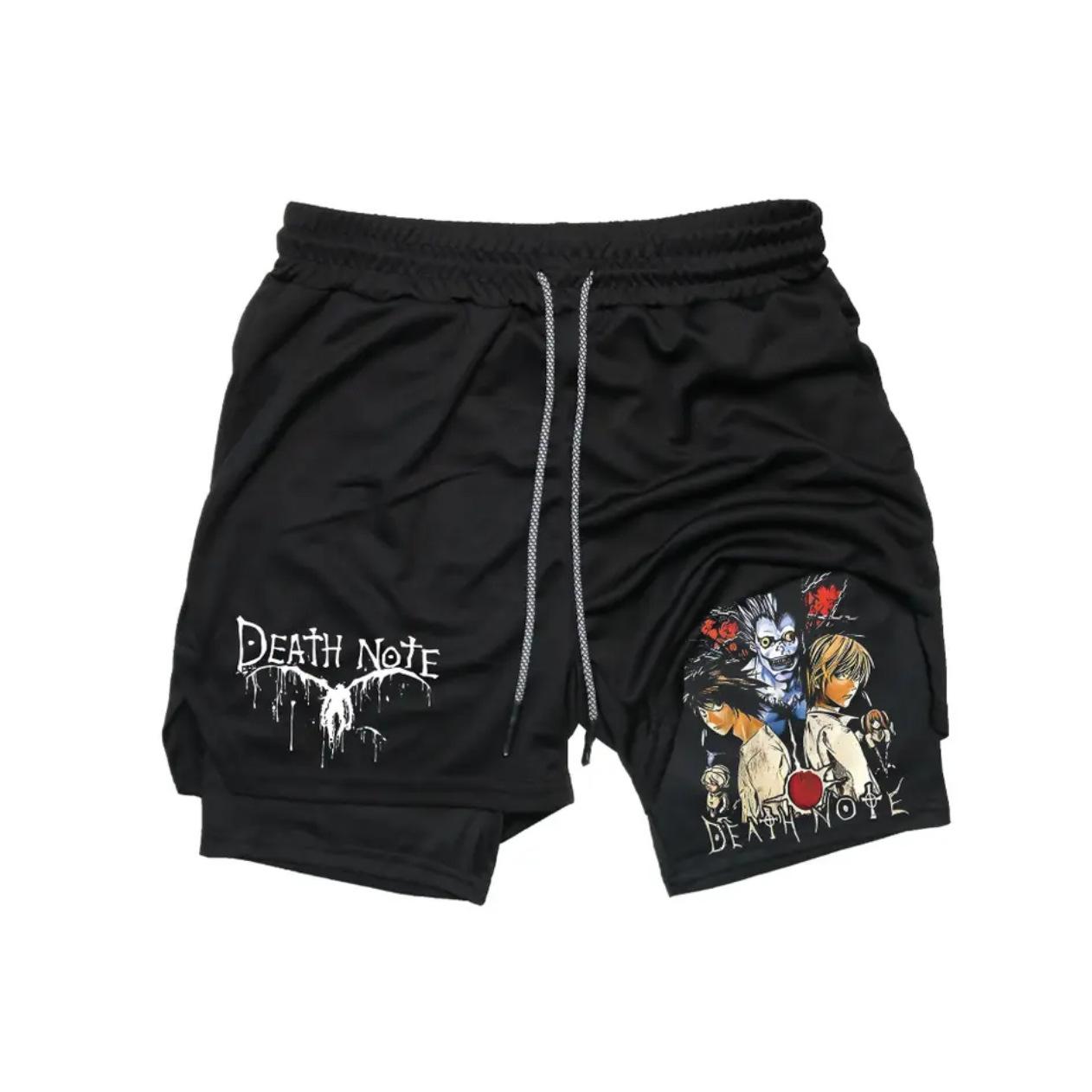 

Шорты с принтом в виде анимационного сериала, двухслойные, для взрослых, мужские спортивные повседневные брюки 3XL