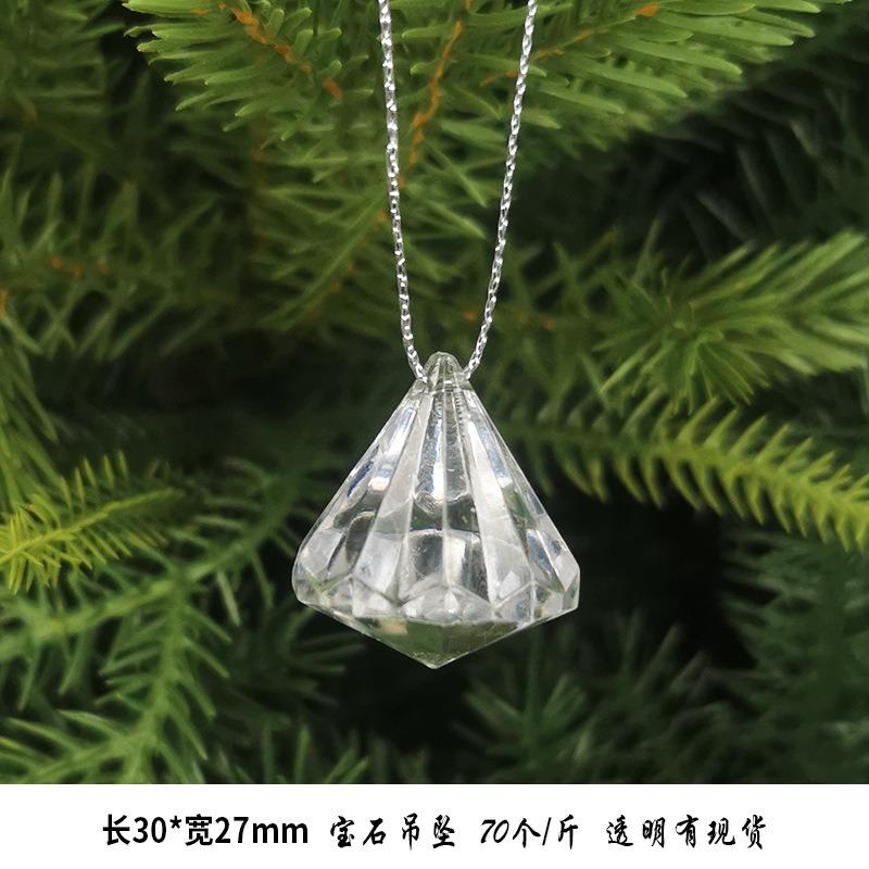 New Christmas Transparent Ice Crystal Snowflake Christmas Tree Decoration Supplies Christmas Atmosphere Christmas Tree Snowflake Pendant