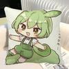 Anime Zundamon Pillow Case Square Pillow Bedroom Sofa Leisure Comfort Cushion Car Home Decoration
