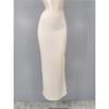 Export Single 2025 New Arrival Stretch Skinny Sheath Fold Split Gas Field Full Open High Waist Skirt Mid-Length Skirt