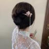 Lily of the valley ancient style fringed hairpin new Chinese cold pearl hanfu hairpin hairpin fringed cheongsam disc hair hairpin