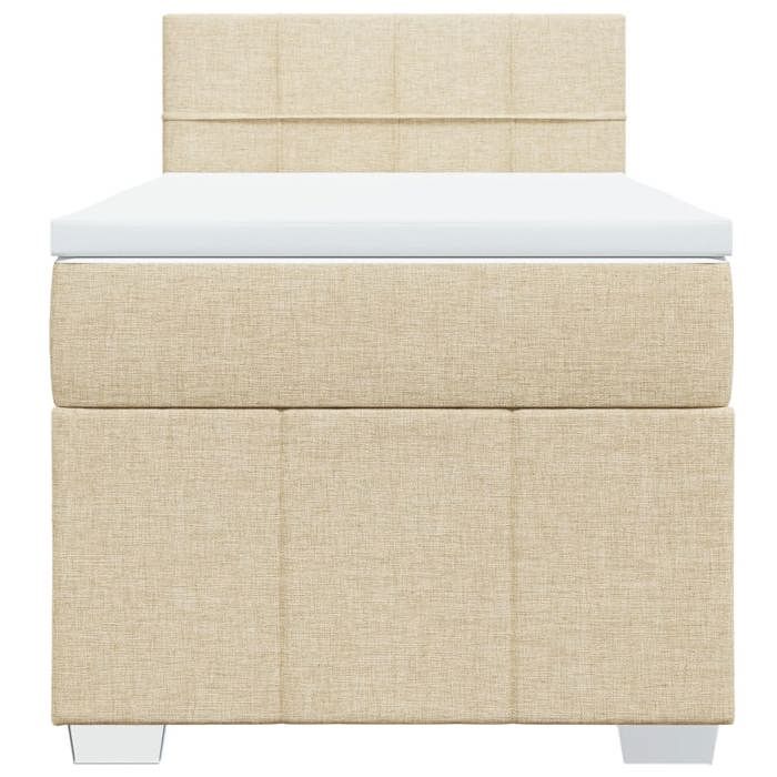 Maison Exclusive - Sommier à lattes de lit avec matelas Crème 80x200 cm Tissu
