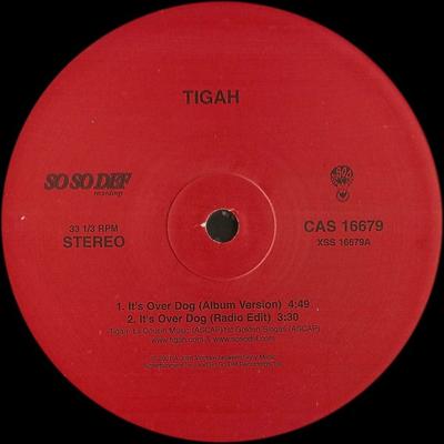 12-Inch-Schallplatte TIGAH – It's Over Dog CAS16679 So So Def 2001 US Rap & Hip-Hop/R&B