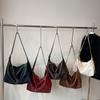 Solid Color Commuter Large Capacity Shoulder Bag Women's Crossbody Bag Underarm Bag