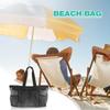 Oversized Beach Tote Tote With Pockets Mesh Large Beach Tote Bag 8 Pockets Nylon Beach Towel Bag External Zipper Beach Tote