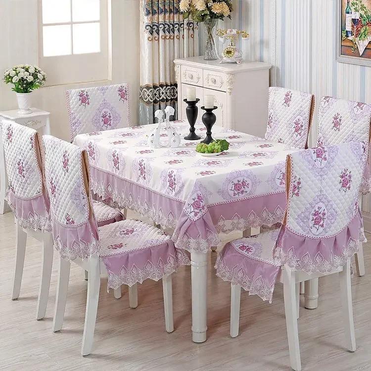 

Простой тканевый обеденный стол, бытовой универсальный чехол на стул, современный прямоугольный тканевый обеденный стол, чехол на стул и подушка Chair 1 cover 1 back