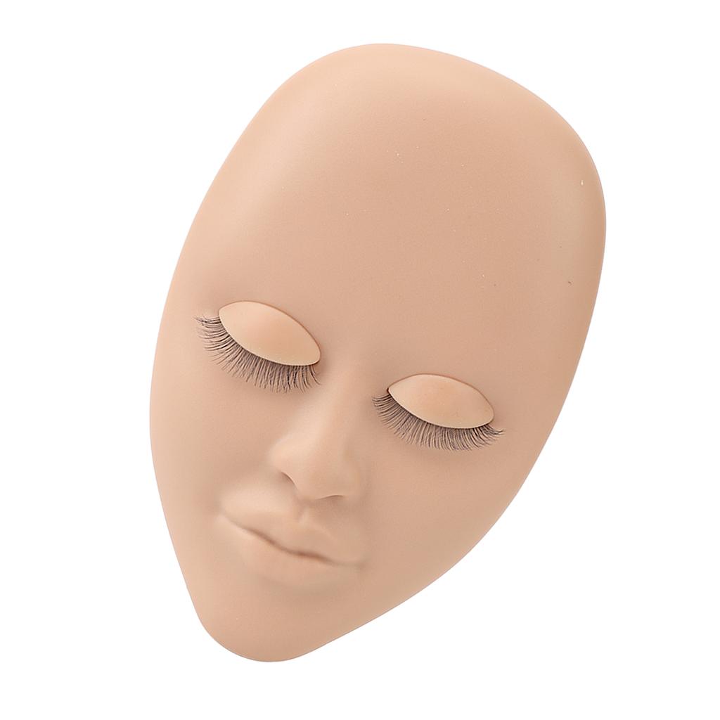 Eyelash Mannequin Head Makeup Lash Extension Training Practice Head with 3 Pairs Removable Eyelids