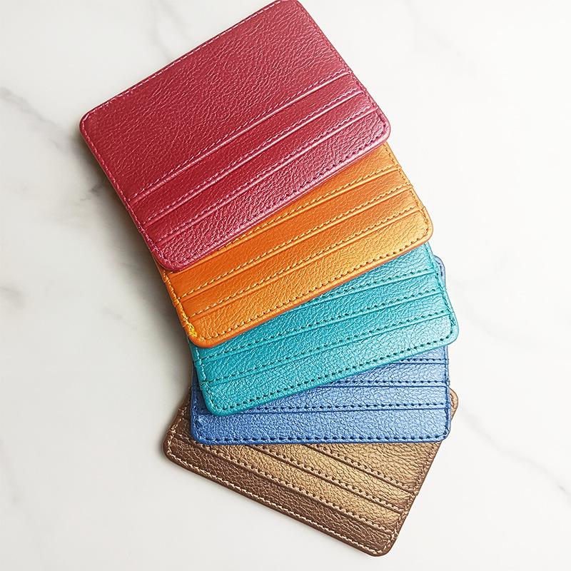 Creative Transparent Window Card Holder: Wear-Resistant, Scratch-Resistant, Large Capacity, Multifunctional PU Leather Document & Card Case.