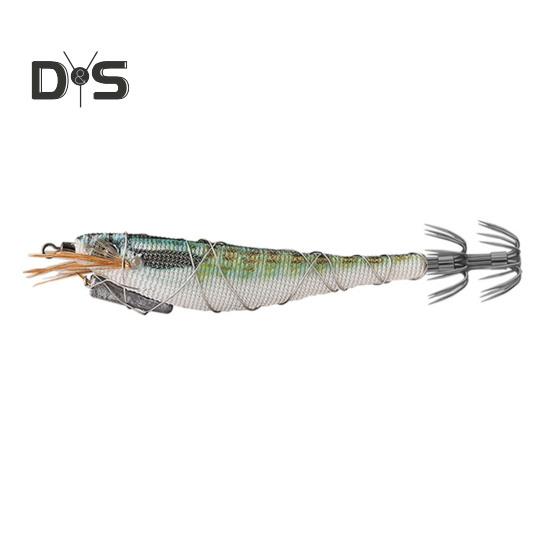 12CM/13G Luminous Shrimp Bait with Squid Jig Hook Realistic Bionic Artificial Lure Saltwater Freshwater Bass Walleye Trout Fishing Accessories