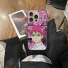 Cute Kitty Boy Saiki Kusuo Corrugated Stripe Phone Case For IPhone 17 16 15 14 13 12 11 Pro Max Plus Pro Shockproof Cover