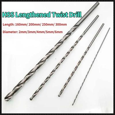 Extra Long HSS Drill Bit Length 160/200/250/300mm Cutter Drill Bits Kit For Metal Wood Stainless Steel Deep Hole Drilling Tools