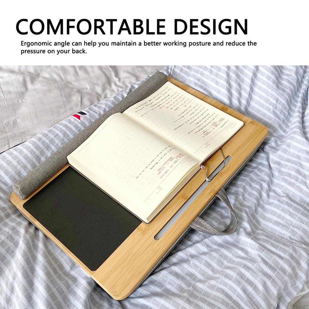 Lap Desk Ergonomic Angle Lightweight Laptop Table with Cushion for Adult Kid Bed Couch