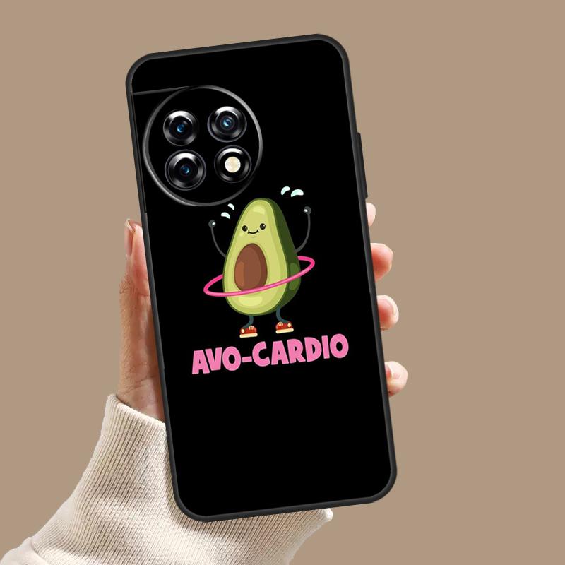 Cute Cartoon Avocado Fitness Case For OnePlus Nord 5 CE 3 4 Lite N20 N30 OnePlus 15 13 12 11 10T 13T 13R 8 9 10 Pro Cover