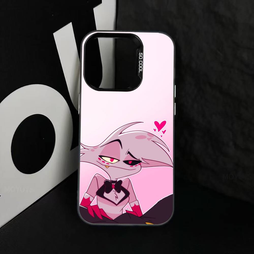 

H-Hazbin A-Angel Dust Phone Case For iPhone 17,16,15,14,13,12,11 Plus,Pro Max,XS,Colorful Silver Phone case Funda Cover iPhone15promax