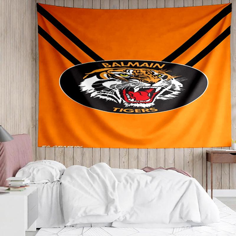1PC Wests Tigers Roar Strength And Pride Tapestry, Unique Design Tapestry, Suitable for Bedroom,Livingroom, Playroom,Heartwarming Holiday Gifts