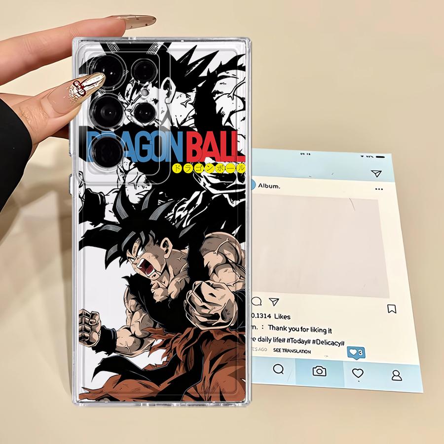 Case for Samsung Galaxy S21 S25 Edge S24 S20 Plus S26 Note 20 Ultra 10 S22 FE S23 Ultra Phone Cover Dragon Ball Son Goku