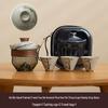 Portable Hand-Painted Travel Tea Set with One Pot and Four Cups – Perfect Business Gift