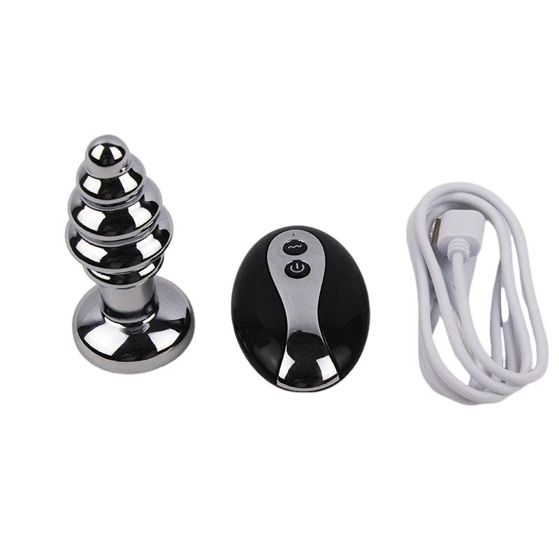 Metal Butt Plug Sex Toy for Woman Men Prostate Massager Wireless Remote Control Stainless Steel Anal Plug Vibrator Adult Sex Toy