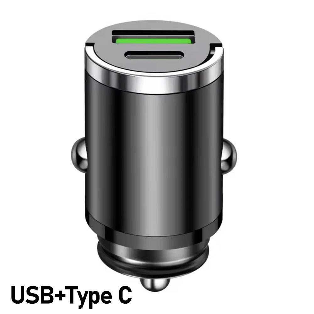 

Mini Dual Ports USB 200W 2in1 Car Charger Lighter Fast Charging Car Phone Charger Adapter for iPhone For Xiaomi Huawei Samsung чорний