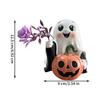 Halloween Ghost Pumpkin Resin Ornament Halloween Ghost Shaped Desktop Decoration For Living Room Bedroom Holiday