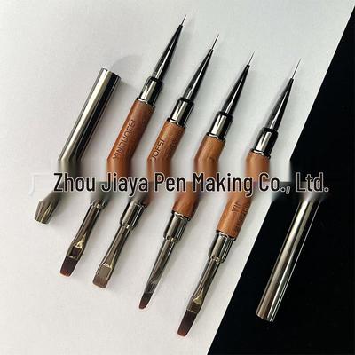 Doppelseitiger Holzgriff-Nagelkunstpinsel - Spezielle Linie & Gel-Lack-Stift