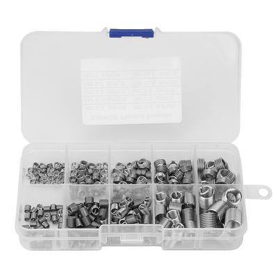 240Pcsset Stainless Steel Wire Screw Sleeve Thread Repair Insert Kit Tool Set