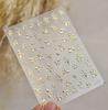 White Flower Petal Cherry Blossom Peach Blossom Falling Petal Floral Gradient 5D Self Adhesive Nail Art Sticker Manicure Decals