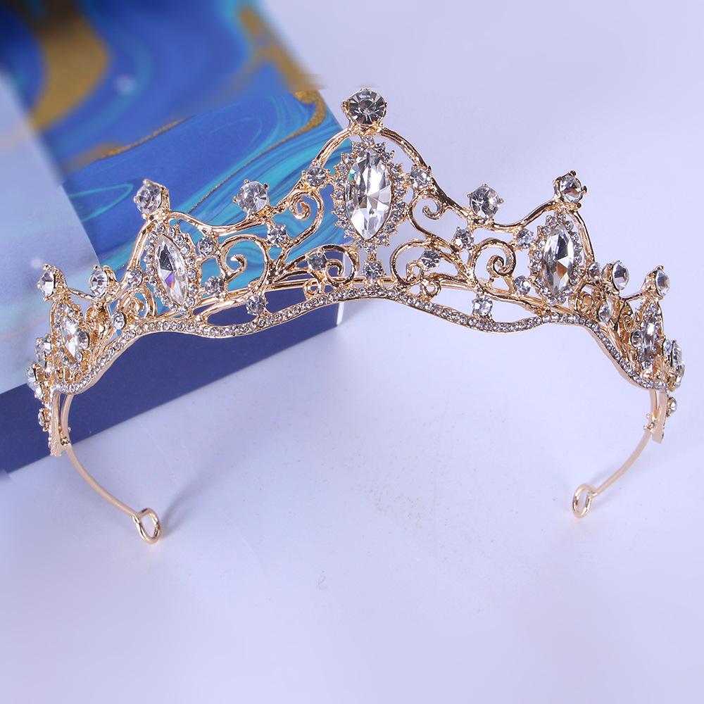 Bride's Headband Crown Birthday and Wedding Accessories Headwear Hair Buckle Crown Hair Band