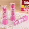 3Pcs Fashion Cute Lipstick Eraser Students Eraser Rubber Stationery Kid Gift Toy Color Random